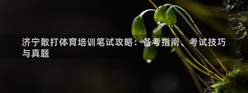欧陆娱乐微信众：济宁散打体育培训笔试攻略：备考指南、